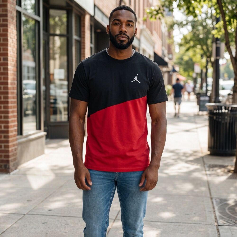 Vintage Rare Air Jordan Shirt 90s Size Men's XXL Jumpman Red Black And Grey